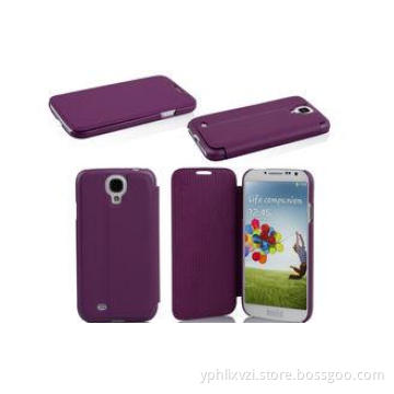 Samsung Galaxy Purple Leather Cell Phone Case With Stand An